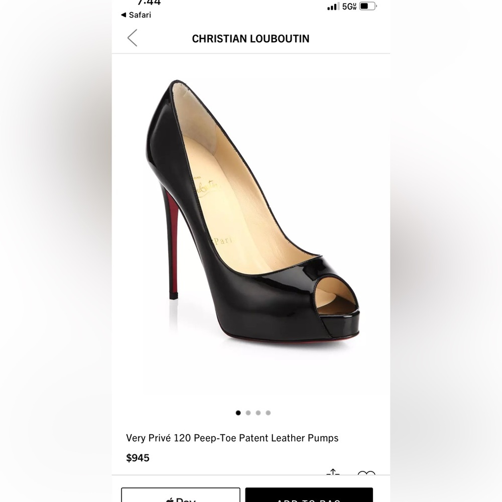 Christian Louboutin very prive peep toe pump